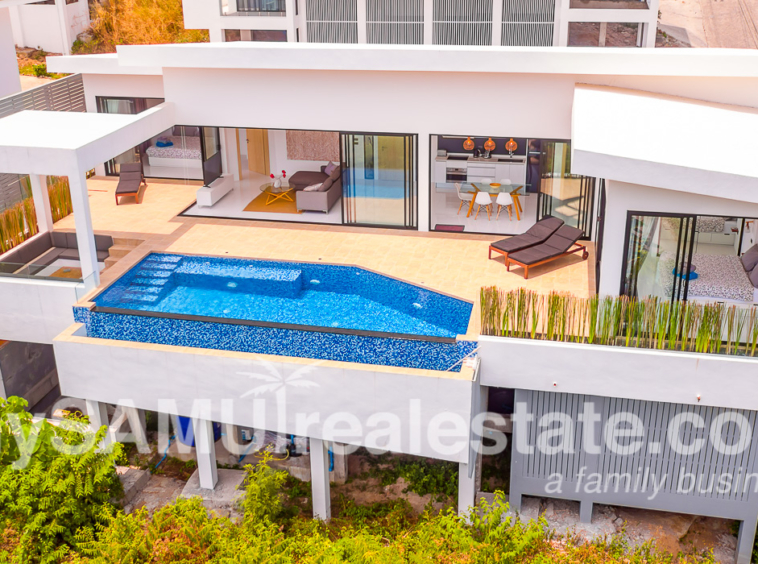 3 bedrooms Villa for sale with beautiful sea view - My Samui Real Estate